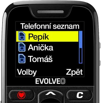EVOLVEO EasyPhone, mobilusis telefonas senjorams su įkrovimo stovu, juodas