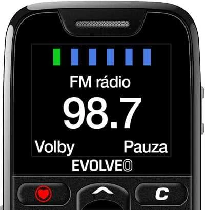 EVOLVEO EasyPhone, mobilusis telefonas senjorams su įkrovimo stovu, juodas