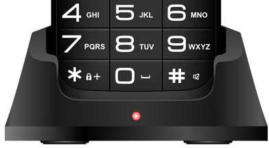 Mobilusis telefonas „Evolveo EasyPhone XO“, senjorams skirtas mobilusis telefonas su įkrovimo stovu, juodas