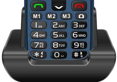 EVOLVEO EasyPhone XR, mobilusis telefonas senjorams su įkrovimo stovu, mėlynas