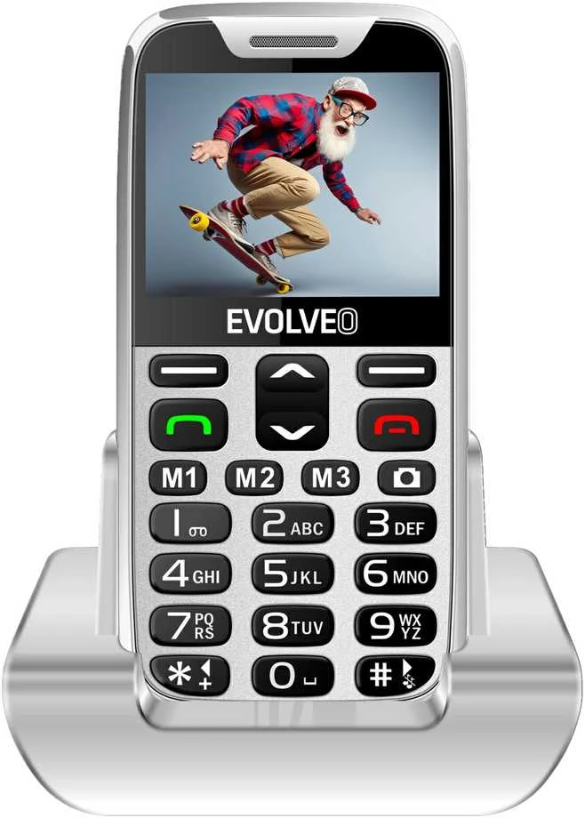 EVOLVEO EasyPhone XR + stovas baltas
