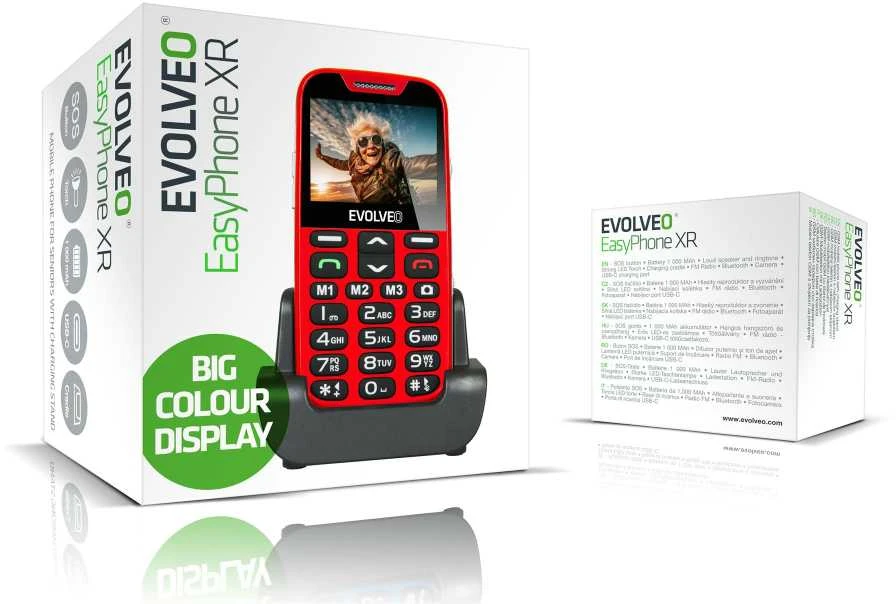 EVOLVEO EasyPhone XR raudona