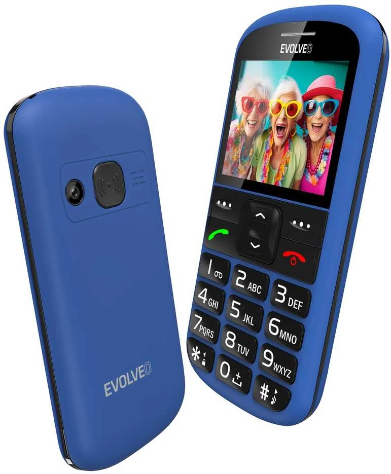 EVOLVEO EasyPhone XS, mobilusis telefonas senjorams, mėlynas