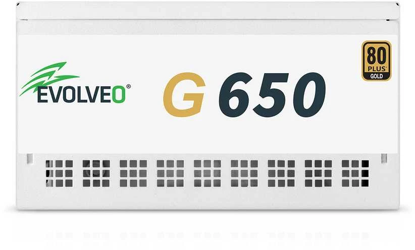 Maitinimo šaltinis Evolveo G650 650W 80 GOLD ATX 3.1 Baltas (G650-WH)