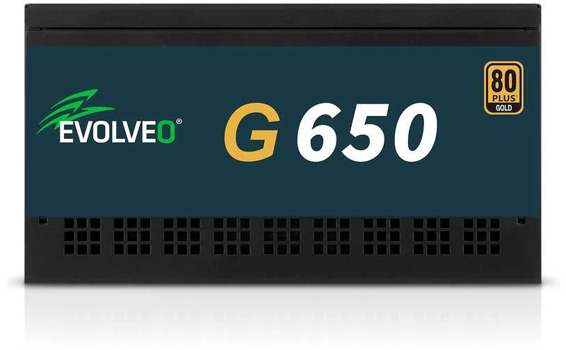 EVOLVEO G650 maitinimo šaltinis 650 W, 80+ GOLD, ATX 3.1, aPFC, 140 mm ventiliatorius