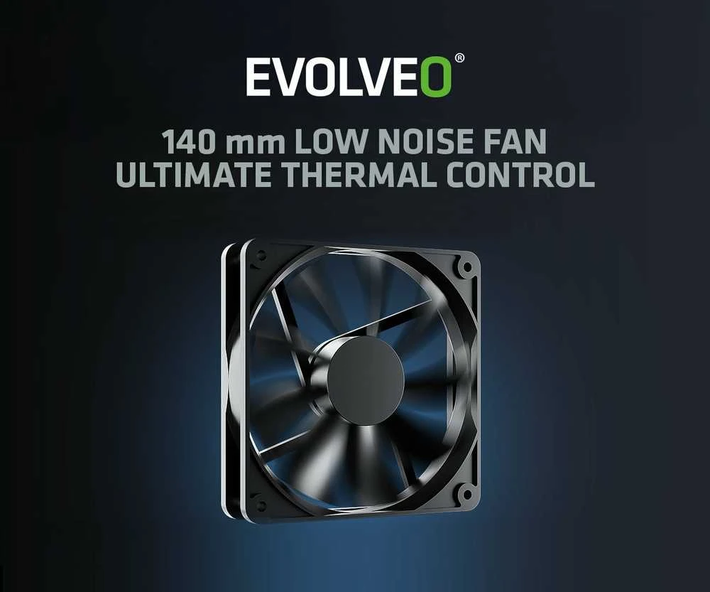 Montech EVOLVEO G850, 850 W maitinimo šaltinis, 80+ GOLD, ATX 3.1, aPFC, 140 mm ventiliatorius, pilnai modulinis, 3 metų garantija, juodas
