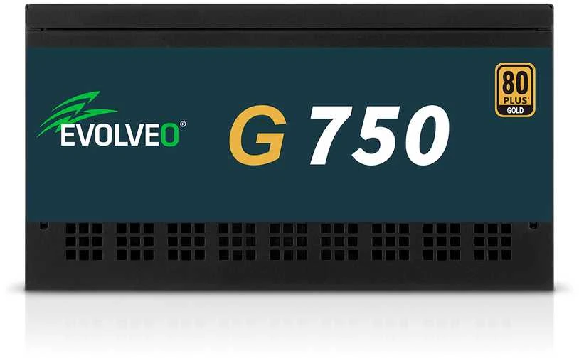 Montech EVOLVEO G850, 850 W maitinimo šaltinis, 80+ GOLD, ATX 3.1, aPFC, 140 mm ventiliatorius, pilnai modulinis, 3 metų garantija, juodas