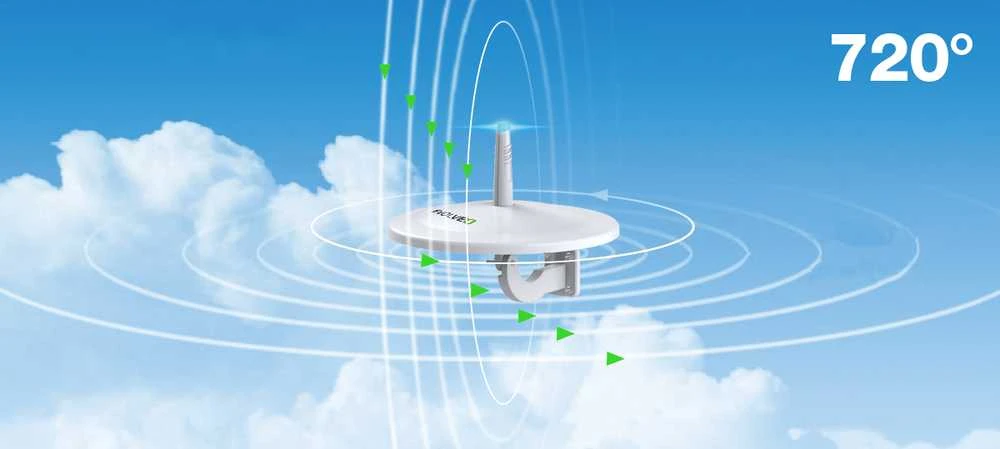 EVOLVEO Jade 3, aktyvi lauko antena FM/DAB+/DVB-T2, LTE, 4G, 5G filtras