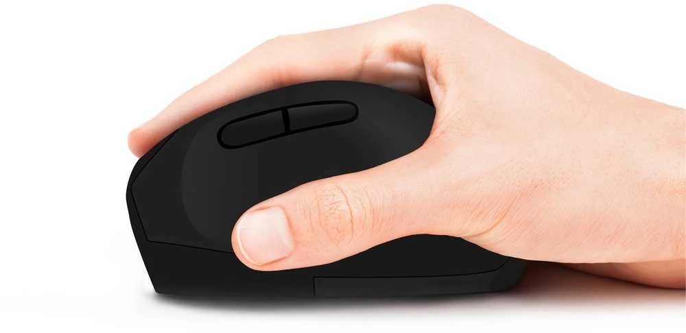 Pelė Evolveo LadyErgo, cicha wertykalna ergonomiczna pelė, 2.4GHz, juoda