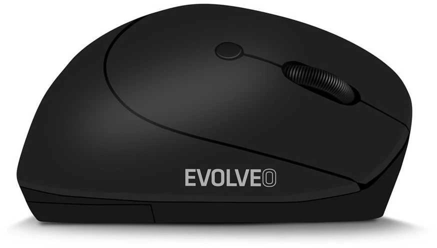 Pelė Evolveo LadyErgo, cicha wertykalna ergonomiczna pelė, 2.4GHz, juoda