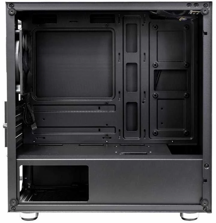 EVOLVEO M4, korpusas mATX, 1x120 mm PWM ventiliatorius, skaidrus šonas, juodas