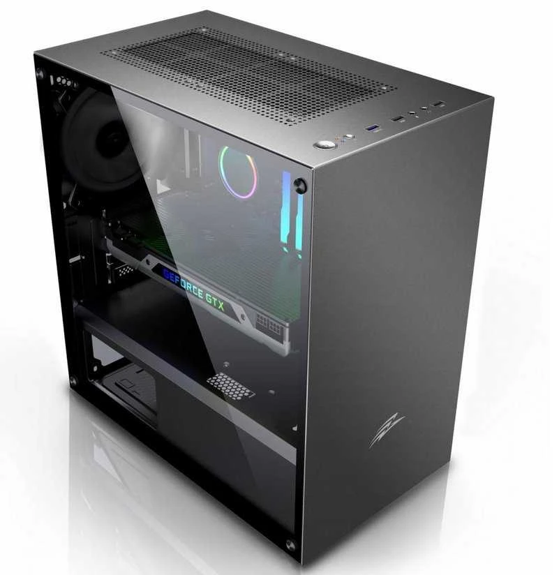 EVOLVEO M4, korpusas mATX, 1x120 mm PWM ventiliatorius, skaidrus šonas, juodas