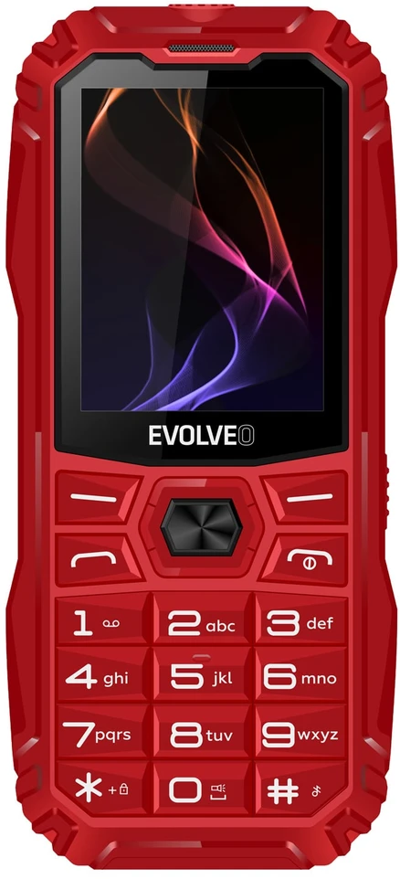 EVOLVEO MaxPhone A1, tlačítkový Dual SIM telefon, červený