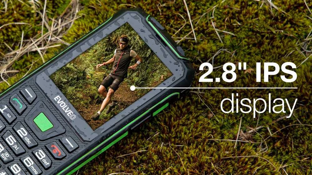 Mobilusis telefonas Evolveo StrongPhone W4 neperšlampamas wytrzymały telefon Dual SIM juoda-žalia