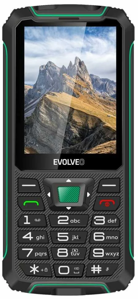 Mobilusis telefonas Evolveo StrongPhone W4 neperšlampamas wytrzymały telefon Dual SIM juoda-žalia