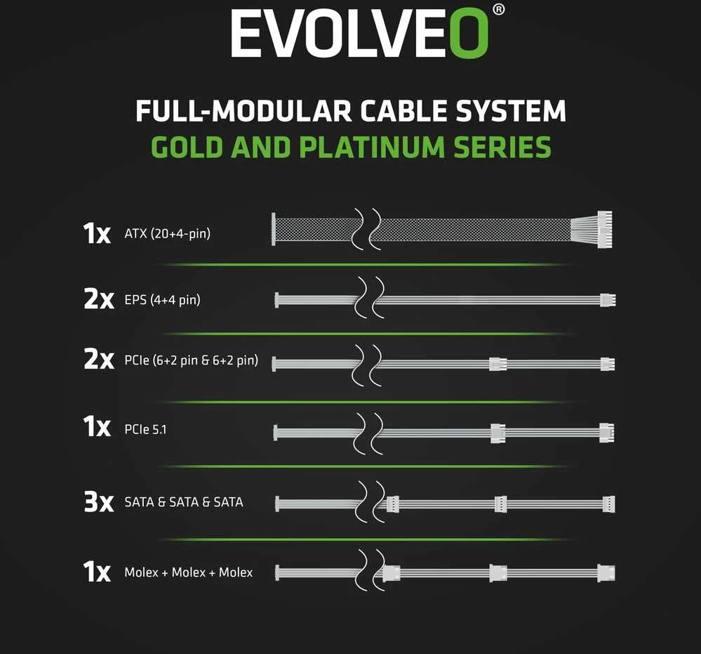 Montech EVOLVEO P1200 juoda