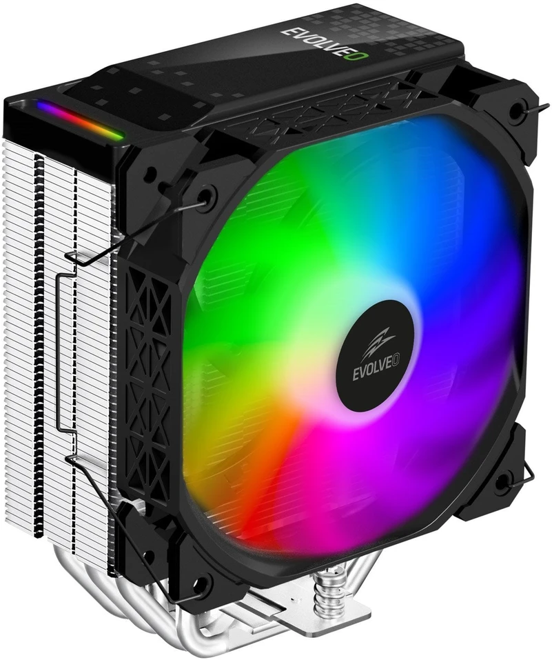 EVOLVEO QuietCool5, procesoriaus aušintuvas, 6 šilumos vamzdeliai, juodas