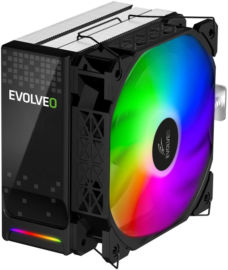 EVOLVEO QuietCool5, procesoriaus aušintuvas, 6 šilumos vamzdeliai, juodas