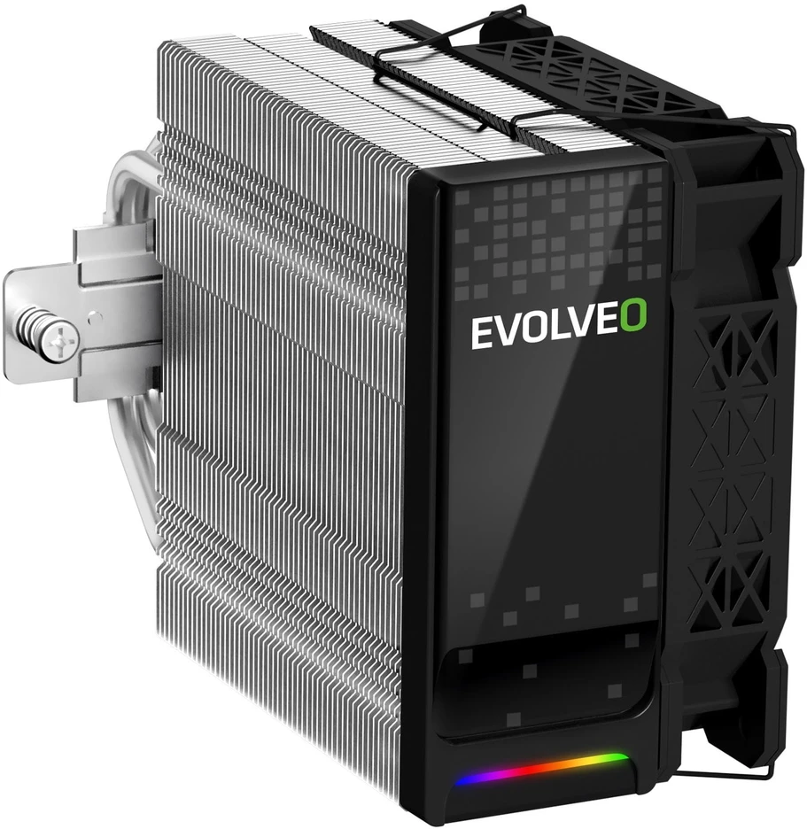 EVOLVEO QuietCool5, procesoriaus aušintuvas, 6 šilumos vamzdeliai, juodas
