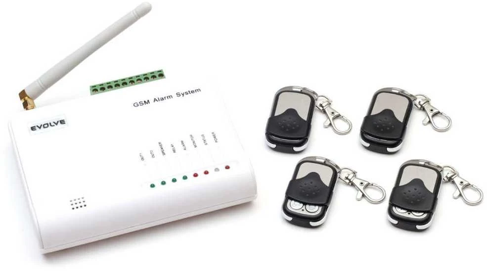 EVOLVEO Sonix - belaidė GSM signalizacija (4 vnt. pultelis, PIR judesio jutiklis, durų/langų jutiklis, išorinis garsiakalbis, Android/iPhone