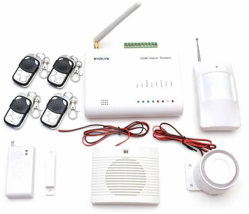 EVOLVEO Sonix - belaidė GSM signalizacija (4 vnt. pultelis, PIR judesio jutiklis, durų/langų jutiklis, išorinis garsiakalbis, Android/iPhone