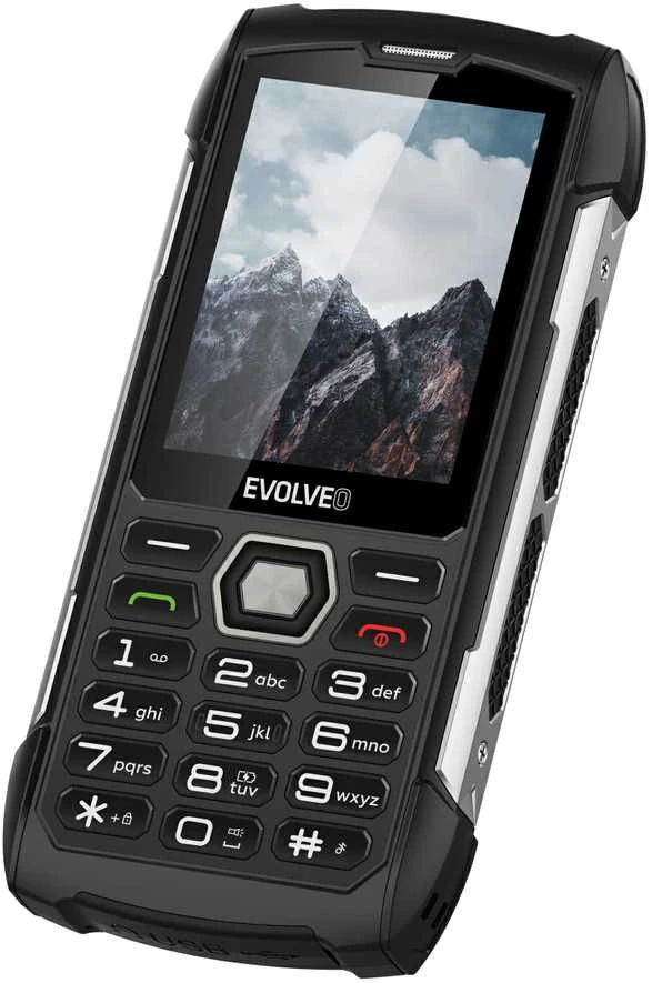 Mobilusis telefonas Evolveo StrongPhone H1 neperšlampamas wytrzymały telefon Dual SIM juodai-sidabrinis