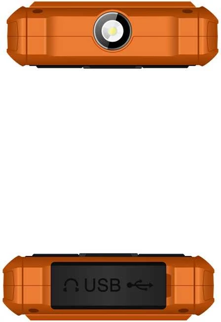 EVOLVEO StrongPhone H1, atsparus vandeniui, patvarus telefonas su dviem SIM kortelėmis, oranžinis