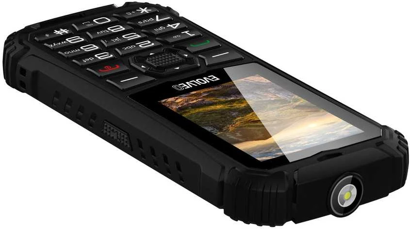 EVOLVEO StrongPhone Q1, vandeniui atsparus, patvarus dviejų SIM kortelių telefonas, juodas
