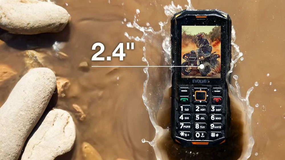 Evolveo StrongPhone X5 neperšlampamas odporny telefon juoda-žalia
