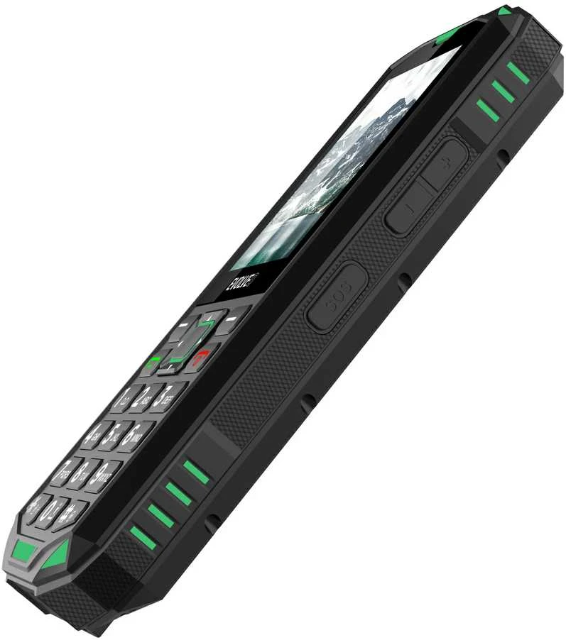 Evolveo StrongPhone X5 neperšlampamas odporny telefon juoda-žalia
