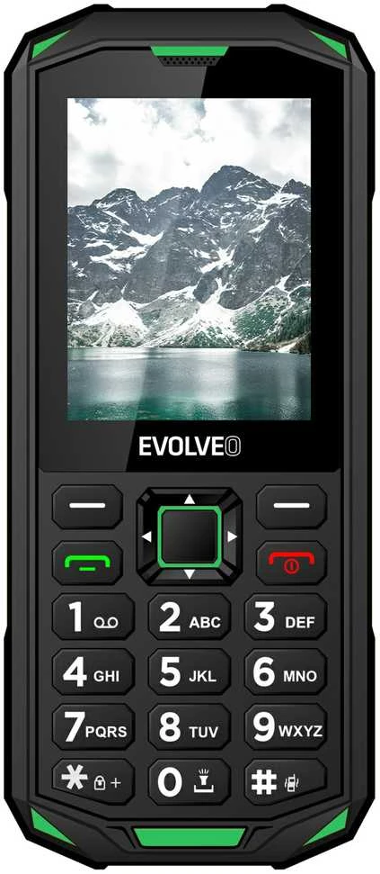 Evolveo StrongPhone X5 neperšlampamas odporny telefon juoda-žalia