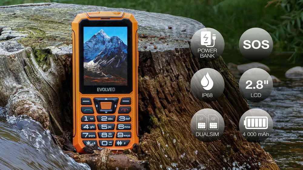 EVOLVEO StrongPhone Z6 oranžinis