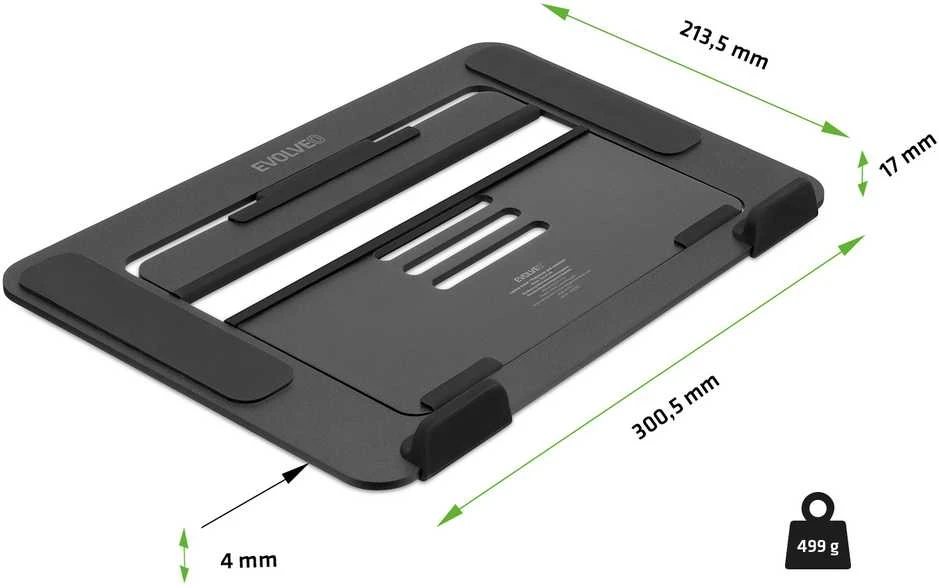 Evolveo TopLift aluminiowy stojak pod laptop juoda