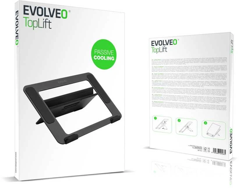 Evolveo TopLift aluminiowy stojak pod laptop juoda