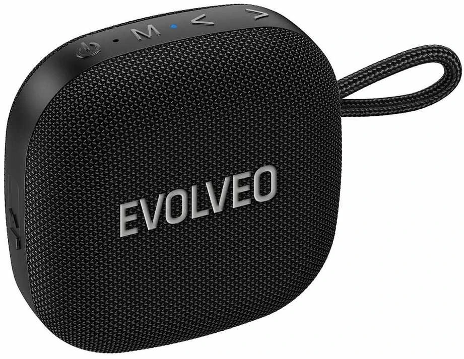 Garsiakalbis Evolveo TopSound, belaidis neperšlampamas bluetooth reproduktor s rádiem juoda