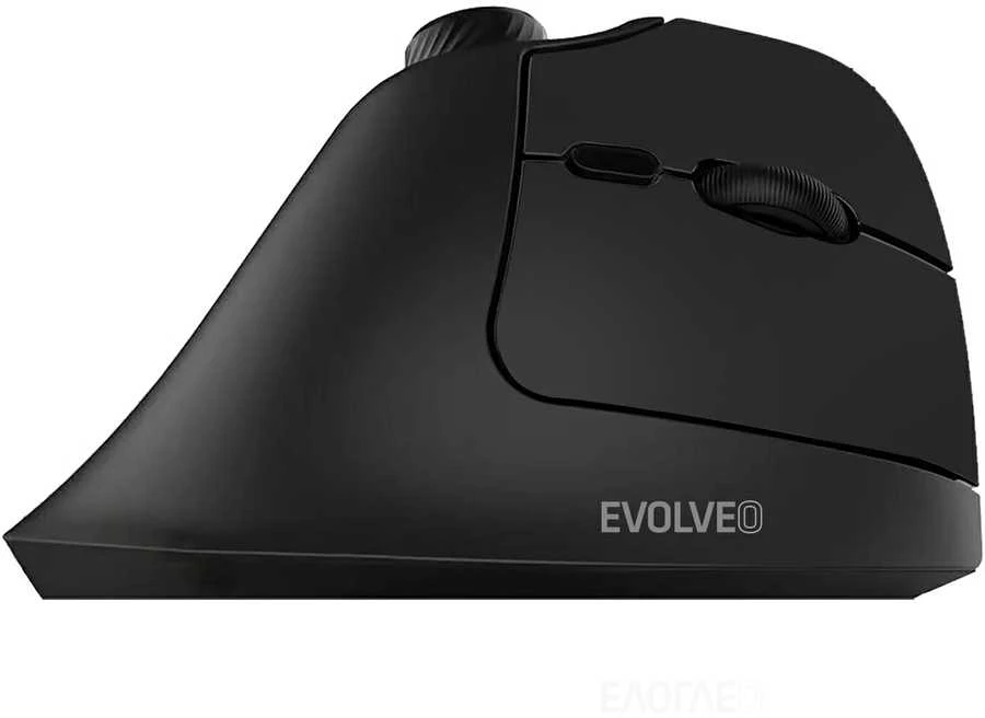 Pelė Evolveo Pionowa pelė TwinVerti, Ergonomiczna pelė, 2.4GHz, Bluetooth, juoda