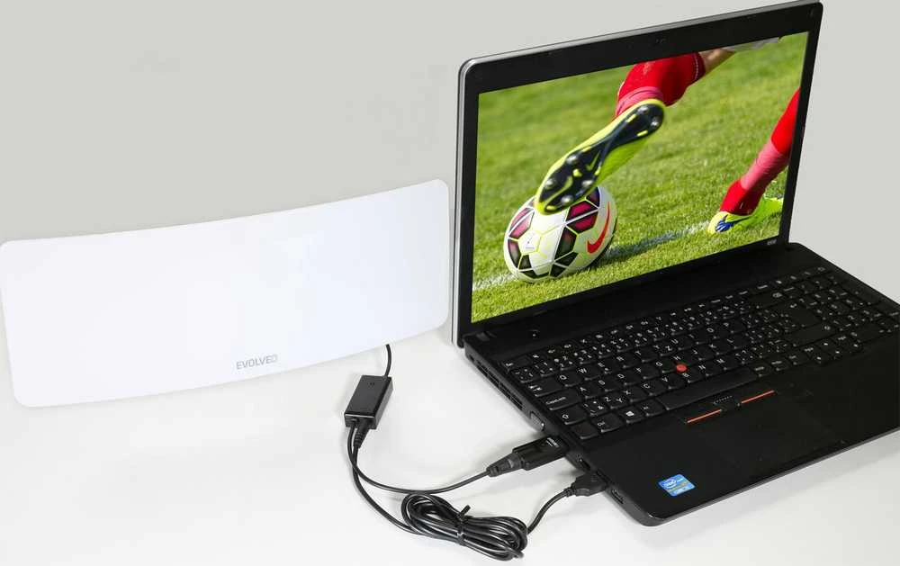 RTV antena Evolveo XANY 1 LTE 230/5V, 50dBi aktyvi vidinė antena DVB-T/T2, LTE filtras