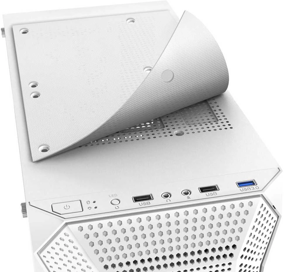 Obudowa Evolveo Xenon ATX 4x ARGB 120mm Airflow Mesh Baltas (XENON-WH-4)