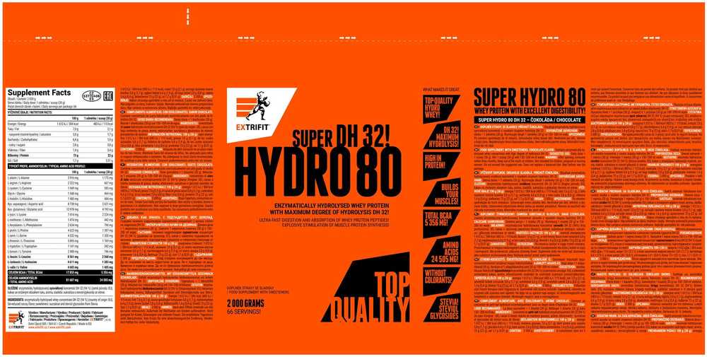 Extrifit Super Hydro 80 DH 32 2000 g - chocolate
