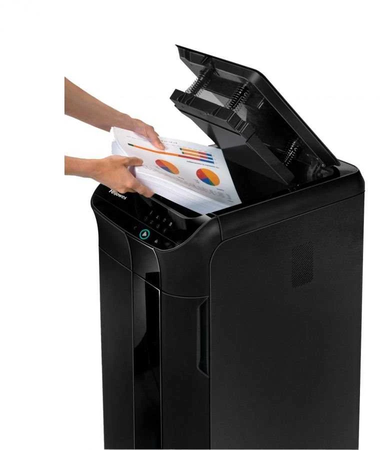 Fellowes Cross-Cut AutoMax 350C popieriaus smulkinimas, kompaktinių diskų smulkinimas, kreditinių kortelių smulkinimas