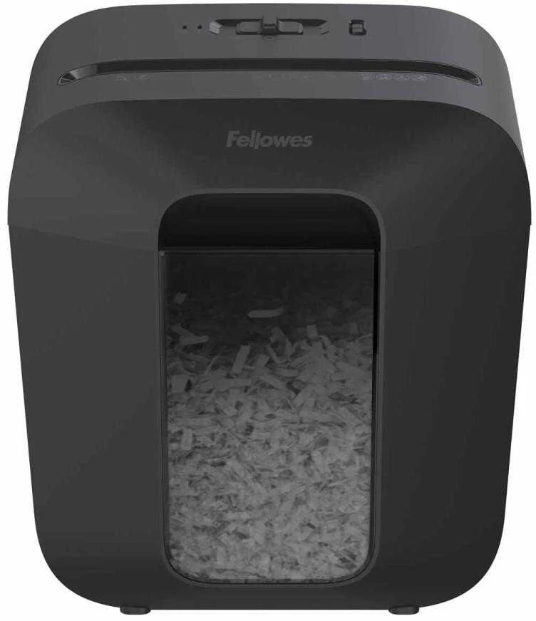 Fellowes LX25 juodas popieriaus smulkintuvas su atliekų langu