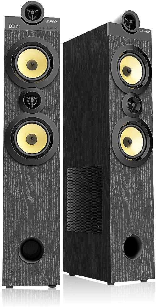 Kompiuterio kolonėlės Fenda F&D T-70X 2.0 ant grindų pastatomi garsiakalbiai, 160 W RMS (80 W x 2), 1 colio aukštų dažnių garsiakalbis + 5,25 colio garsiakalbis + 8 colių žemųjų dažnių garsiakalbis kiekvienam kanalui, BT 5.0 / HDMI (ARC) / optinis / bendraašis / AUX / USB / FM /Karaoke funkcija/ LED Ekranas/Nuotolinis pultelis/Pridedamas mikrofonas/Medinis/Juodas