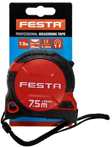 Dvipusė ruletė su magnetu 7,5 m x 25 mm FESTA 11327