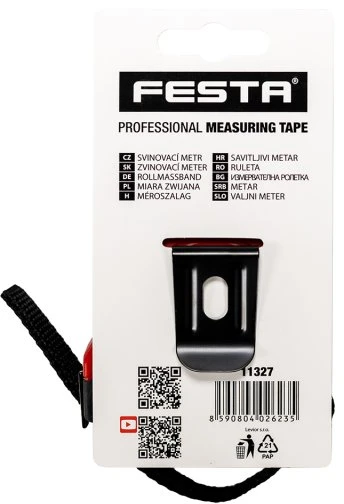 Dvipusė ruletė su magnetu 7,5 m x 25 mm FESTA 11327