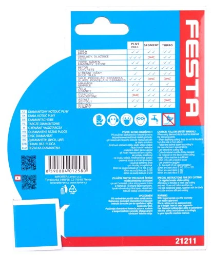 Šakotuvas Festa diamond disc O 115 x 2 x 22,2 mm