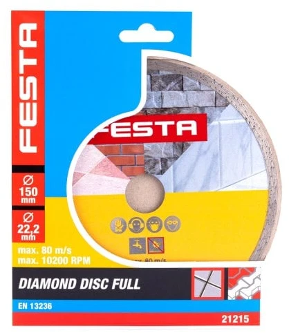 Šakotuvas Festa Diamond diskas O 150 x 2,6 x 22,2 mm
