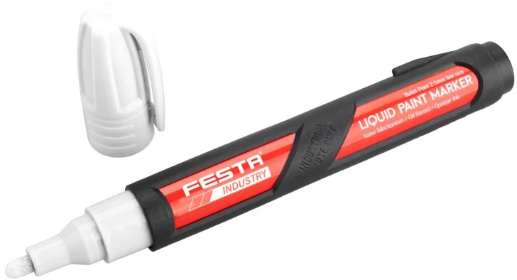 FESTA INDUSTRY Permanent Marker, Baltas, 150 mm