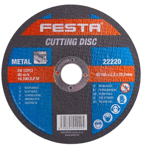 Festa metalo pjovimo diskas O 150 x 2,5 x 22,2 mm