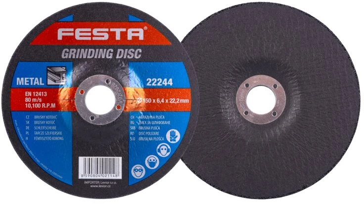 Šakotuvas Festa metalo šlifavimo diskas O 150 x 6,4 x 22,2 mm
