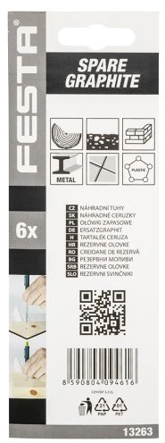 Grafitinės širdelės, 6vnt. FESTA 13263
